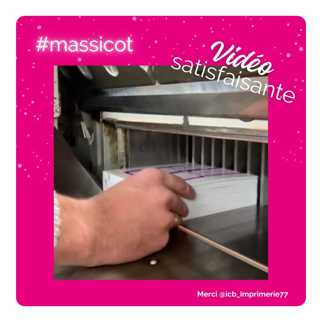 Vidéo satisfaisante massicot
